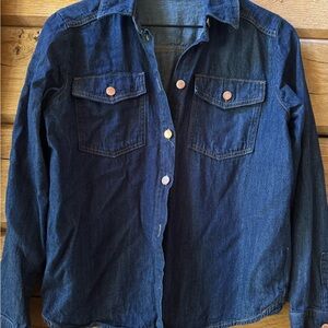 Zara Indigo Denim Top